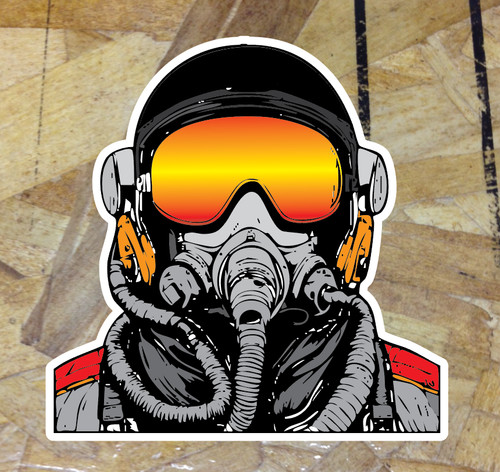 Jet fighter pilot red helmet - pilot,